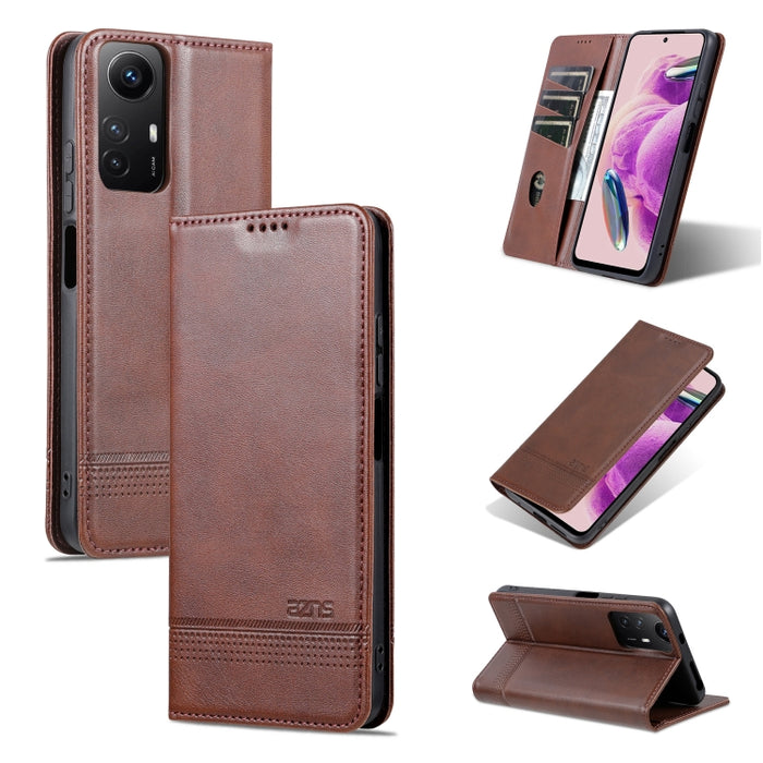 AZNS Funda de cuero con tapa magnética con textura de becerro para teléfono, For Xiaomi Redmi Turbo 3, For Xiaomi Redmi Note 13 Pro 4G, For Xiaomi Redmi Note 13 4G, For Xiaomi Redmi K70E, For Xiaomi 14 Ultra, For Xiaomi Redmi 13C / Poco C65            ...