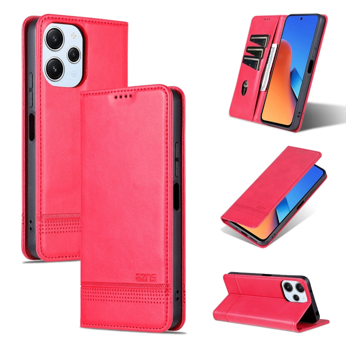 AZNS Funda de cuero con tapa magnética con textura de becerro para teléfono, For Xiaomi Redmi Turbo 3, For Xiaomi Redmi Note 13 Pro 4G, For Xiaomi Redmi Note 13 4G, For Xiaomi Redmi K70E, For Xiaomi 14 Ultra, For Xiaomi Redmi 13C / Poco C65            ...