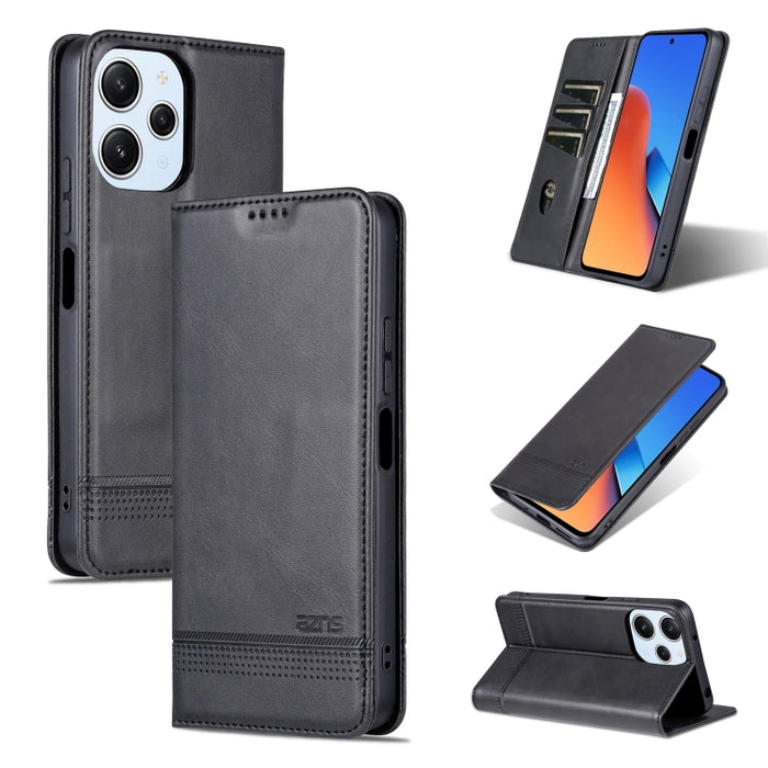 AZNS Funda de cuero con tapa magnética con textura de becerro para teléfono, For Xiaomi Redmi Turbo 3, For Xiaomi Redmi Note 13 Pro 4G, For Xiaomi Redmi Note 13 4G, For Xiaomi Redmi K70E, For Xiaomi 14 Ultra, For Xiaomi Redmi 13C / Poco C65            ...