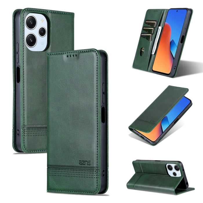 AZNS Funda de cuero con tapa magnética con textura de becerro para teléfono, For Xiaomi Redmi Turbo 3, For Xiaomi Redmi Note 13 Pro 4G, For Xiaomi Redmi Note 13 4G, For Xiaomi Redmi K70E, For Xiaomi 14 Ultra, For Xiaomi Redmi 13C / Poco C65            ...