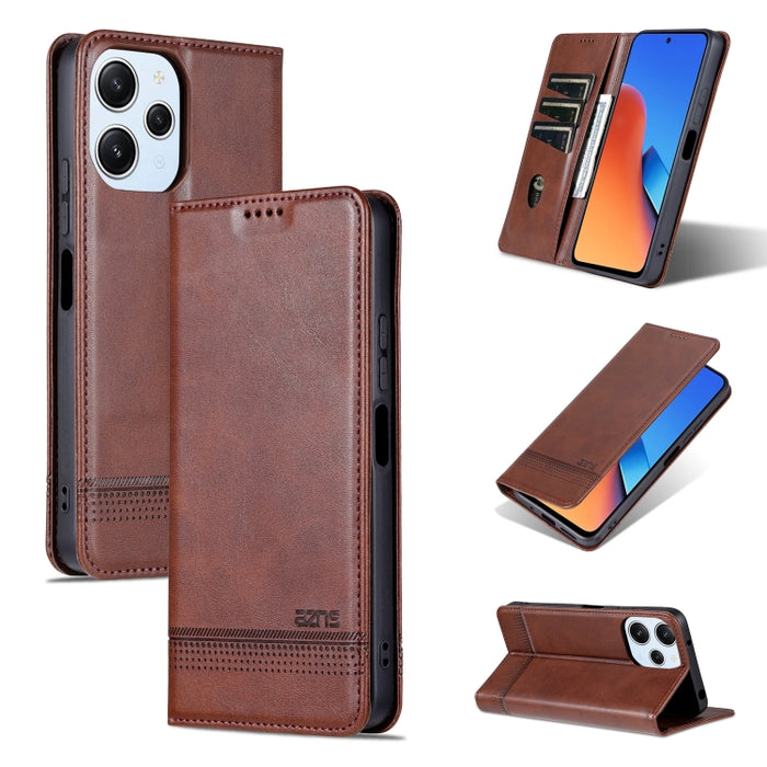 AZNS Funda de cuero con tapa magnética con textura de becerro para teléfono, For Xiaomi Redmi Turbo 3, For Xiaomi Redmi Note 13 Pro 4G, For Xiaomi Redmi Note 13 4G, For Xiaomi Redmi K70E, For Xiaomi 14 Ultra, For Xiaomi Redmi 13C / Poco C65            ...