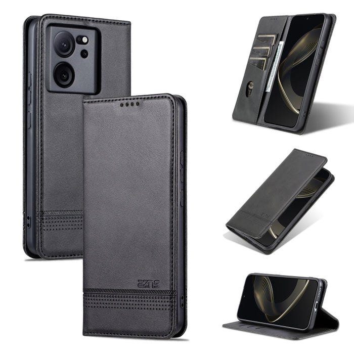 AZNS Funda de cuero con tapa magnética con textura de becerro para teléfono, For Xiaomi Redmi Turbo 3, For Xiaomi Redmi Note 13 Pro 4G, For Xiaomi Redmi Note 13 4G, For Xiaomi Redmi K70E, For Xiaomi 14 Ultra, For Xiaomi Redmi 13C / Poco C65            ...