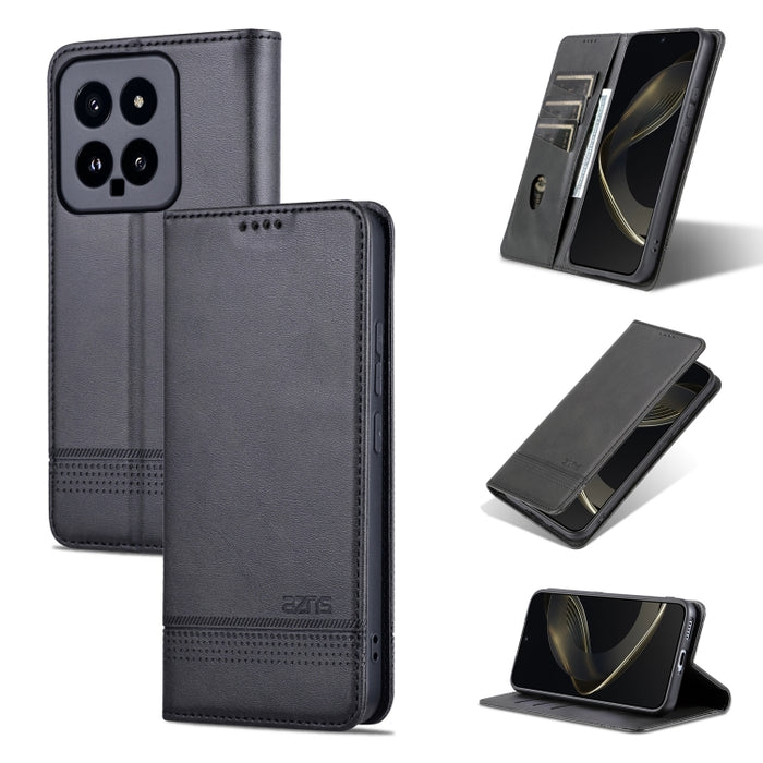 AZNS Funda de cuero con tapa magnética con textura de becerro para teléfono, For Xiaomi Redmi Turbo 3, For Xiaomi Redmi Note 13 Pro 4G, For Xiaomi Redmi Note 13 4G, For Xiaomi Redmi K70E, For Xiaomi 14 Ultra, For Xiaomi Redmi 13C / Poco C65            ...