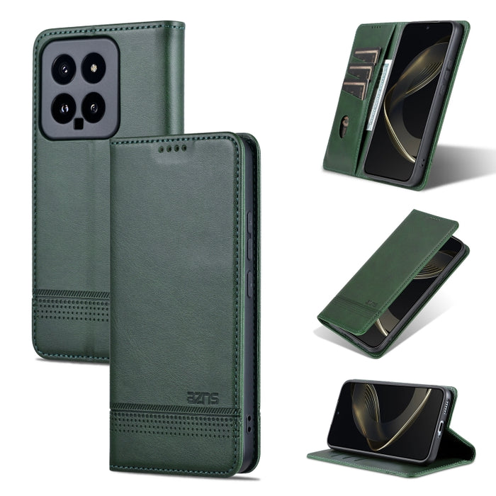 AZNS Funda de cuero con tapa magnética con textura de becerro para teléfono, For Xiaomi Redmi Turbo 3, For Xiaomi Redmi Note 13 Pro 4G, For Xiaomi Redmi Note 13 4G, For Xiaomi Redmi K70E, For Xiaomi 14 Ultra, For Xiaomi Redmi 13C / Poco C65            ...