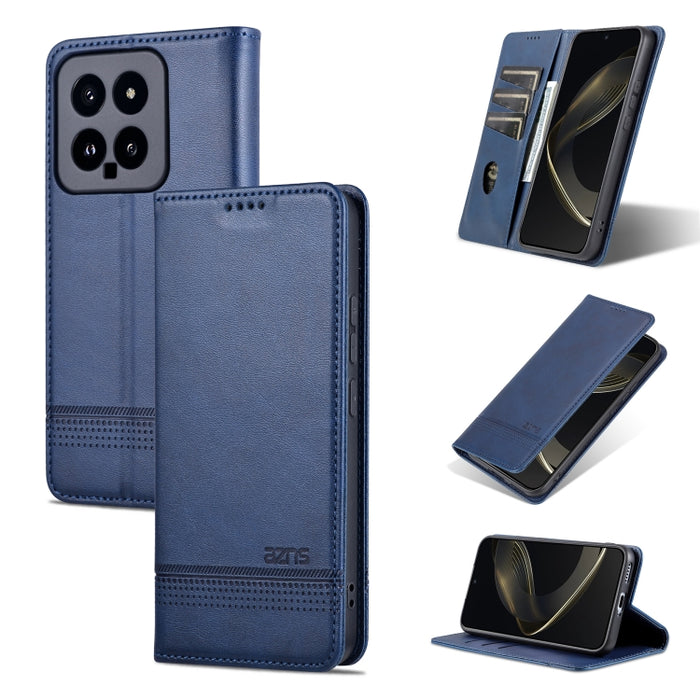 AZNS Funda de cuero con tapa magnética con textura de becerro para teléfono, For Xiaomi Redmi Turbo 3, For Xiaomi Redmi Note 13 Pro 4G, For Xiaomi Redmi Note 13 4G, For Xiaomi Redmi K70E, For Xiaomi 14 Ultra, For Xiaomi Redmi 13C / Poco C65            ...
