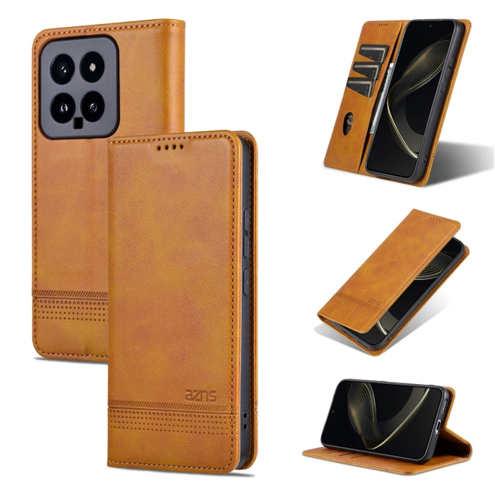 AZNS Funda de cuero con tapa magnética con textura de becerro para teléfono, For Xiaomi Redmi Turbo 3, For Xiaomi Redmi Note 13 Pro 4G, For Xiaomi Redmi Note 13 4G, For Xiaomi Redmi K70E, For Xiaomi 14 Ultra, For Xiaomi Redmi 13C / Poco C65            ...