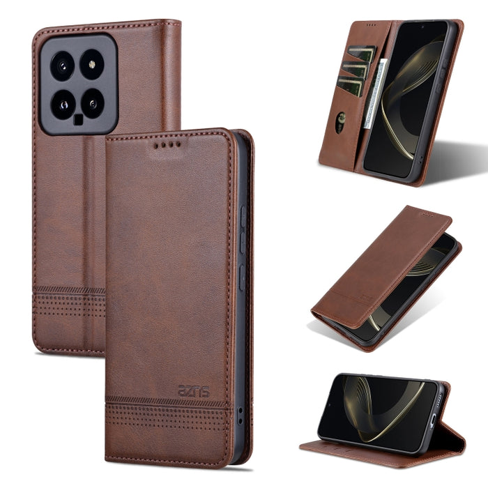 AZNS Funda de cuero con tapa magnética con textura de becerro para teléfono, For Xiaomi Redmi Turbo 3, For Xiaomi Redmi Note 13 Pro 4G, For Xiaomi Redmi Note 13 4G, For Xiaomi Redmi K70E, For Xiaomi 14 Ultra, For Xiaomi Redmi 13C / Poco C65            ...