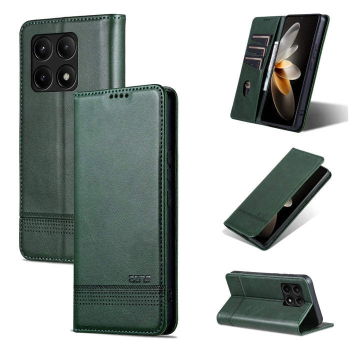 AZNS Funda de cuero con tapa magnética con textura de becerro para teléfono, For Xiaomi Redmi Turbo 3, For Xiaomi Redmi Note 13 Pro 4G, For Xiaomi Redmi Note 13 4G, For Xiaomi Redmi K70E, For Xiaomi 14 Ultra, For Xiaomi Redmi 13C / Poco C65            ...