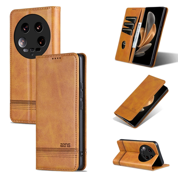 AZNS Funda de cuero con tapa magnética con textura de becerro para teléfono, For Xiaomi Redmi Turbo 3, For Xiaomi Redmi Note 13 Pro 4G, For Xiaomi Redmi Note 13 4G, For Xiaomi Redmi K70E, For Xiaomi 14 Ultra, For Xiaomi Redmi 13C / Poco C65            ...