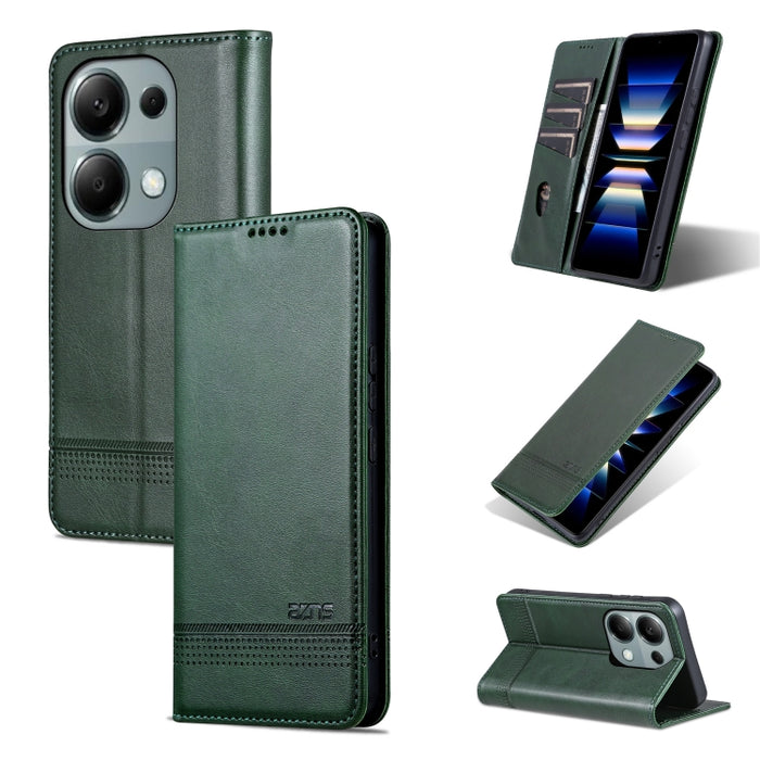 AZNS Funda de cuero con tapa magnética con textura de becerro para teléfono, For Xiaomi Redmi Turbo 3, For Xiaomi Redmi Note 13 Pro 4G, For Xiaomi Redmi Note 13 4G, For Xiaomi Redmi K70E, For Xiaomi 14 Ultra, For Xiaomi Redmi 13C / Poco C65            ...