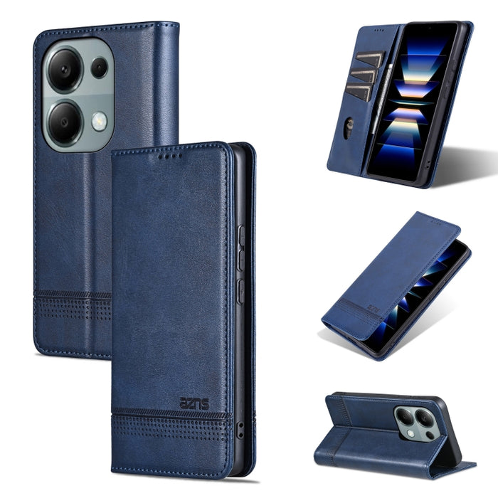 AZNS Funda de cuero con tapa magnética con textura de becerro para teléfono, For Xiaomi Redmi Turbo 3, For Xiaomi Redmi Note 13 Pro 4G, For Xiaomi Redmi Note 13 4G, For Xiaomi Redmi K70E, For Xiaomi 14 Ultra, For Xiaomi Redmi 13C / Poco C65            ...