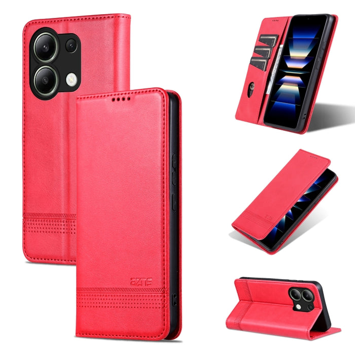 AZNS Funda de cuero con tapa magnética con textura de becerro para teléfono, For Xiaomi Redmi Turbo 3, For Xiaomi Redmi Note 13 Pro 4G, For Xiaomi Redmi Note 13 4G, For Xiaomi Redmi K70E, For Xiaomi 14 Ultra, For Xiaomi Redmi 13C / Poco C65            ...