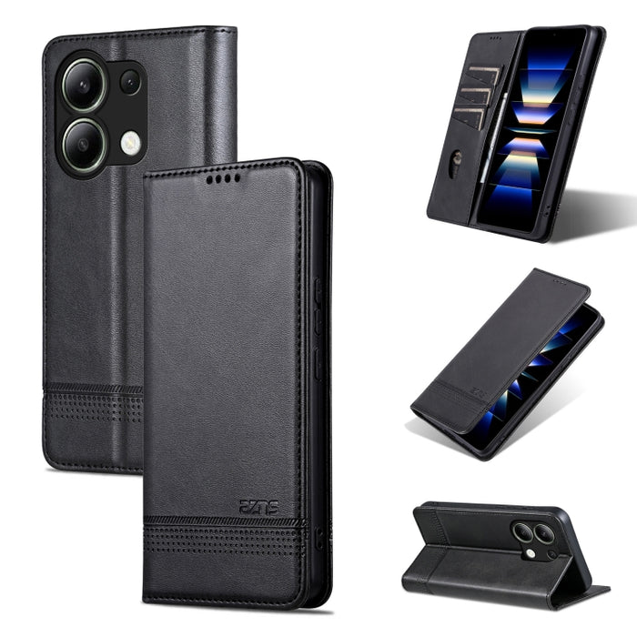 AZNS Funda de cuero con tapa magnética con textura de becerro para teléfono, For Xiaomi Redmi Turbo 3, For Xiaomi Redmi Note 13 Pro 4G, For Xiaomi Redmi Note 13 4G, For Xiaomi Redmi K70E, For Xiaomi 14 Ultra, For Xiaomi Redmi 13C / Poco C65            ...