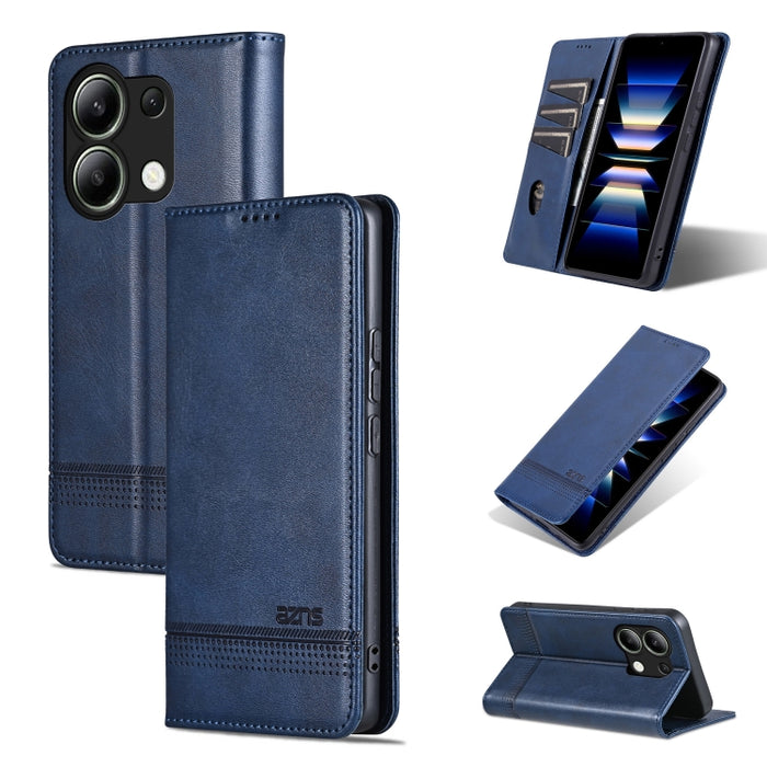 AZNS Funda de cuero con tapa magnética con textura de becerro para teléfono, For Xiaomi Redmi Turbo 3, For Xiaomi Redmi Note 13 Pro 4G, For Xiaomi Redmi Note 13 4G, For Xiaomi Redmi K70E, For Xiaomi 14 Ultra, For Xiaomi Redmi 13C / Poco C65            ...