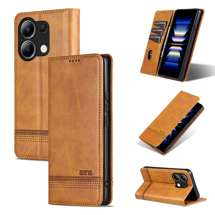 AZNS Funda de cuero con tapa magnética con textura de becerro para teléfono, For Xiaomi Redmi Turbo 3, For Xiaomi Redmi Note 13 Pro 4G, For Xiaomi Redmi Note 13 4G, For Xiaomi Redmi K70E, For Xiaomi 14 Ultra, For Xiaomi Redmi 13C / Poco C65            ...