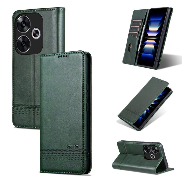 AZNS Funda de cuero con tapa magnética con textura de becerro para teléfono, For Xiaomi Redmi Turbo 3, For Xiaomi Redmi Note 13 Pro 4G, For Xiaomi Redmi Note 13 4G, For Xiaomi Redmi K70E, For Xiaomi 14 Ultra, For Xiaomi Redmi 13C / Poco C65            ...