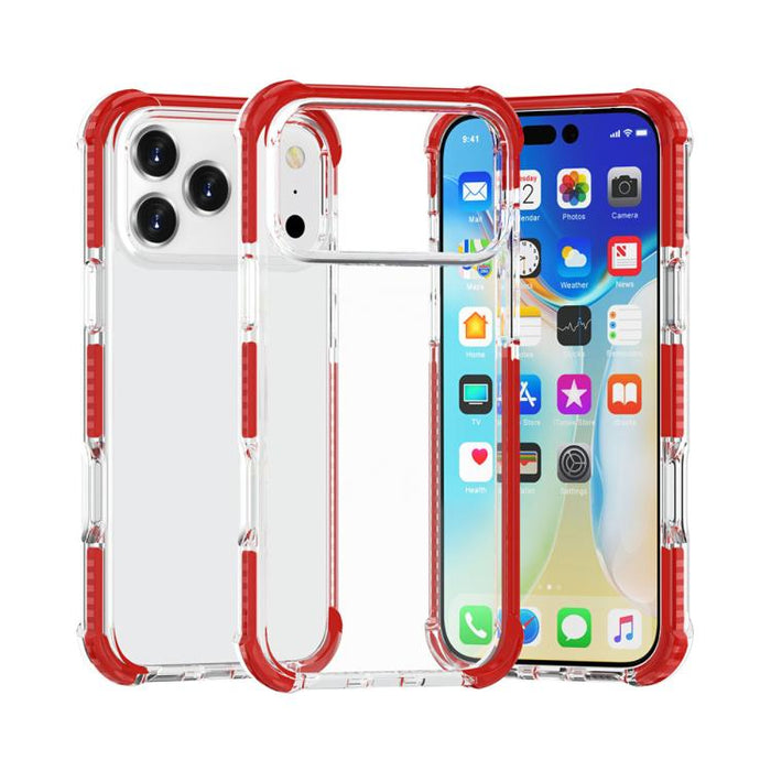 Caja de teléfono de acrílico + TPU a prueba de golpes de cuatro esquinas