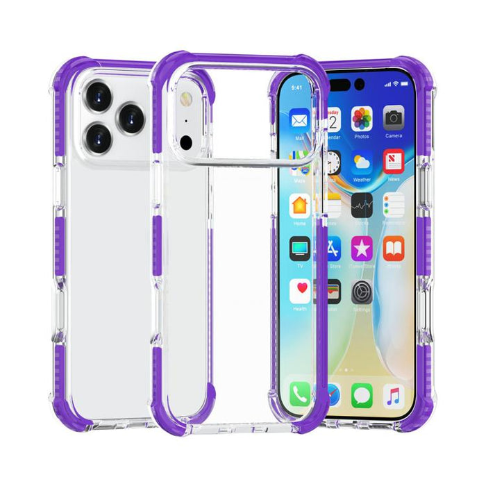 Caja de teléfono de acrílico + TPU a prueba de golpes de cuatro esquinas