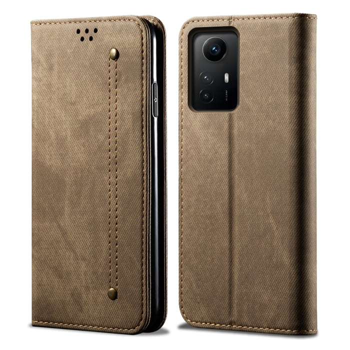 Estuche para teléfono de cuero con textura de mezclilla, For Xiaomi Redmi Note 12S, For Xiaomi 13 Lite / Civi 2