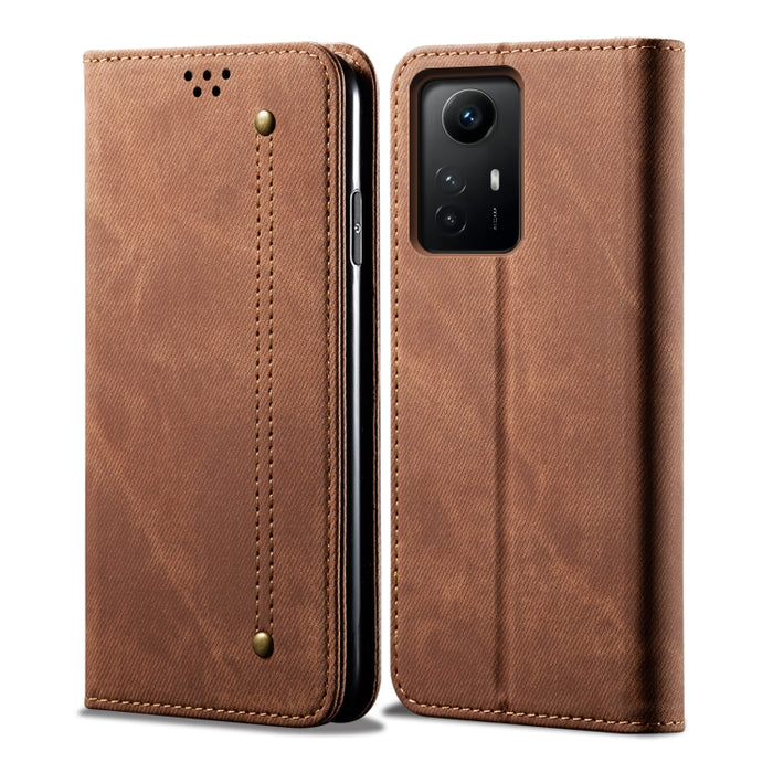 Estuche para teléfono de cuero con textura de mezclilla, For Xiaomi Redmi Note 12S, For Xiaomi 13 Lite / Civi 2