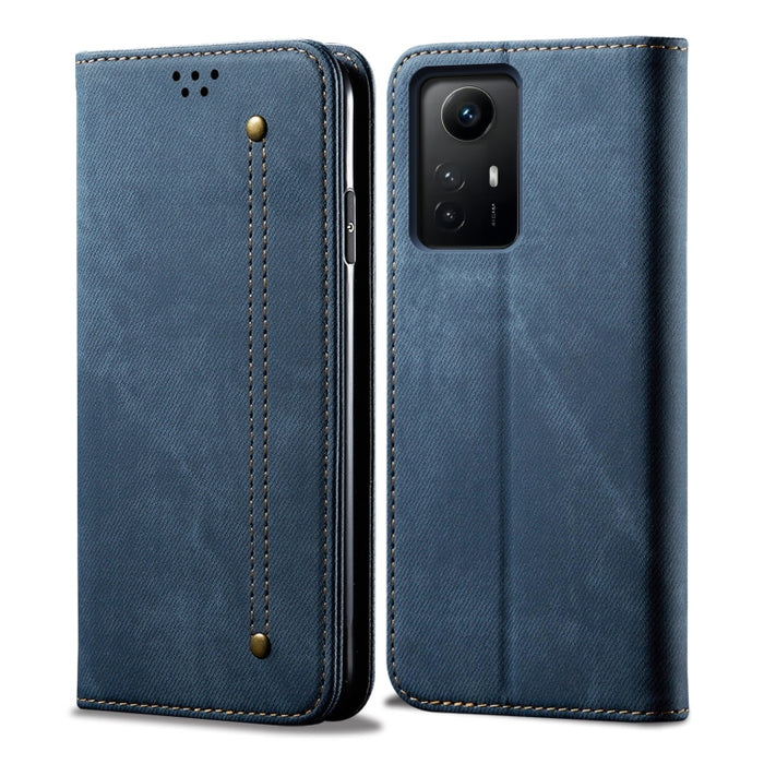 Estuche para teléfono de cuero con textura de mezclilla, For Xiaomi Redmi Note 12S, For Xiaomi 13 Lite / Civi 2