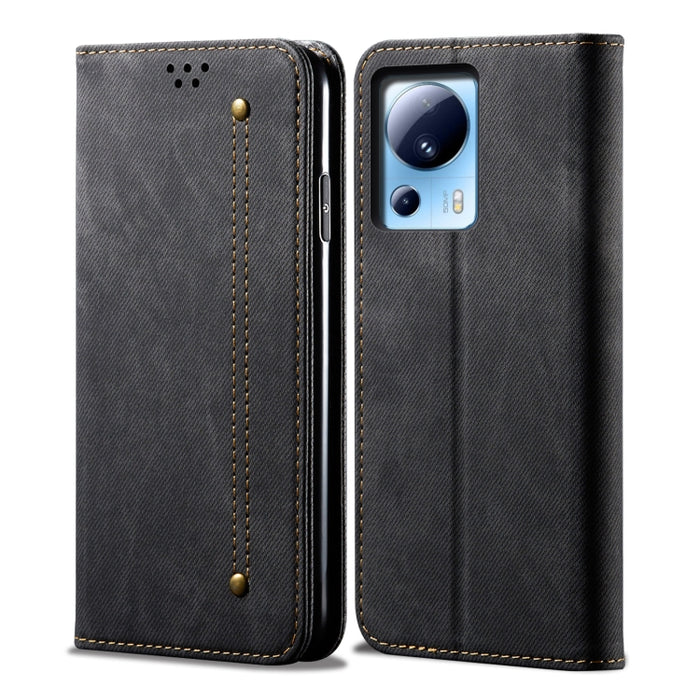 Estuche para teléfono de cuero con textura de mezclilla, For Xiaomi Redmi Note 12S, For Xiaomi 13 Lite / Civi 2
