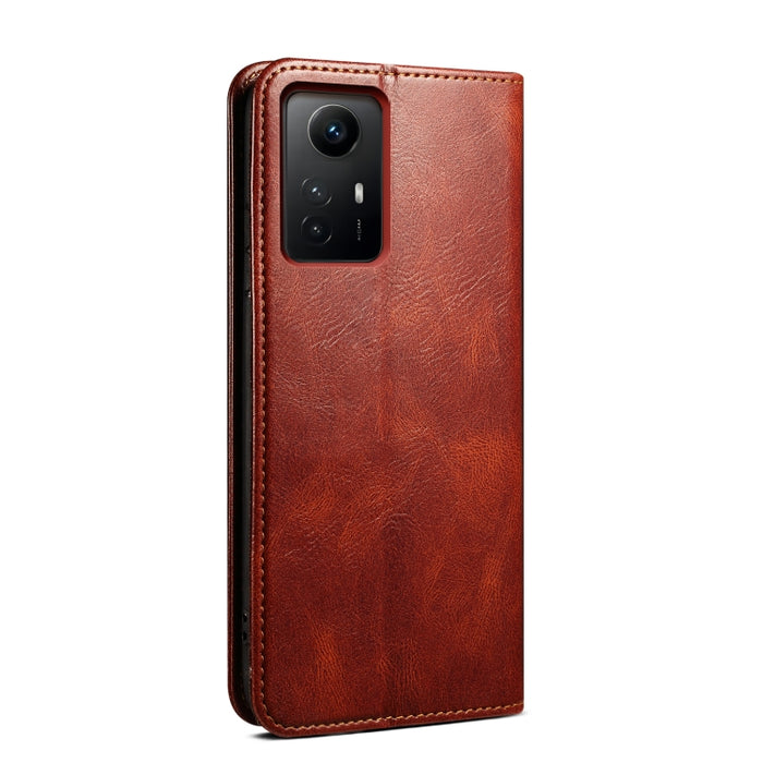 Caja de teléfono de cuero con textura de caballo loco de cera de aceite, For Xiaomi Redmi Note 12S, For Xiaomi 13 Lite / Civi 2