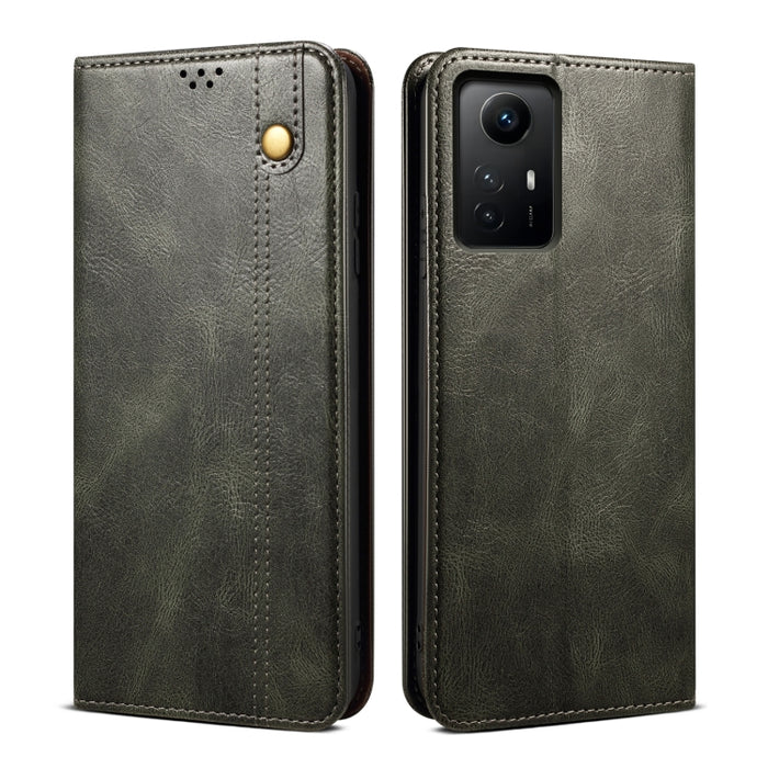 Caja de teléfono de cuero con textura de caballo loco de cera de aceite, For Xiaomi Redmi Note 12S, For Xiaomi 13 Lite / Civi 2