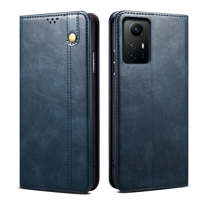 Caja de teléfono de cuero con textura de caballo loco de cera de aceite, For Xiaomi Redmi Note 12S, For Xiaomi 13 Lite / Civi 2