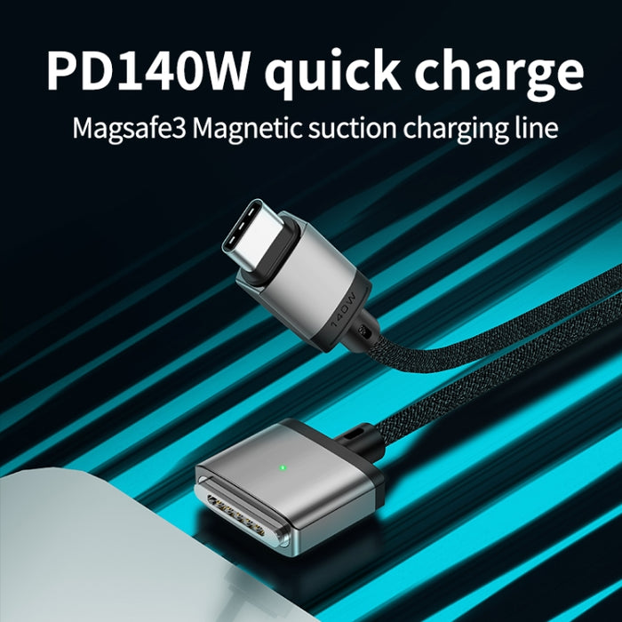 Cable de carga magnético de 140 W tipo C a Magsafe 3