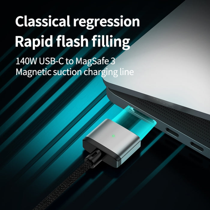 Cable de carga magnético de 140 W tipo C a Magsafe 3