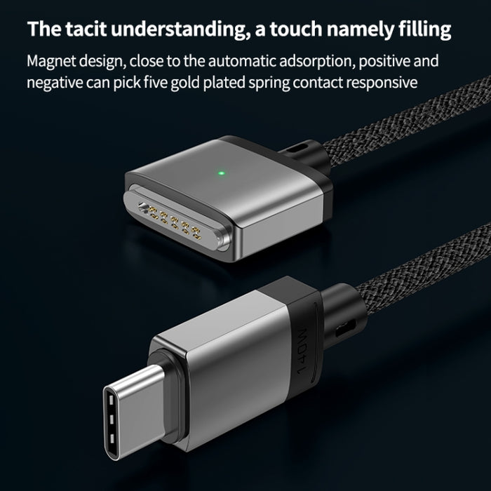 Cable de carga magnético de 140 W tipo C a Magsafe 3