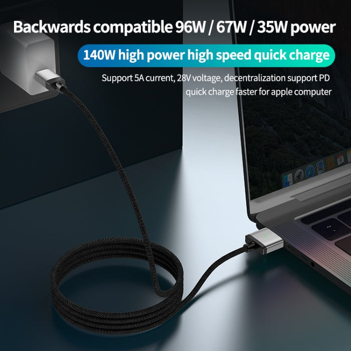 Cable de carga magnético de 140 W tipo C a Magsafe 3
