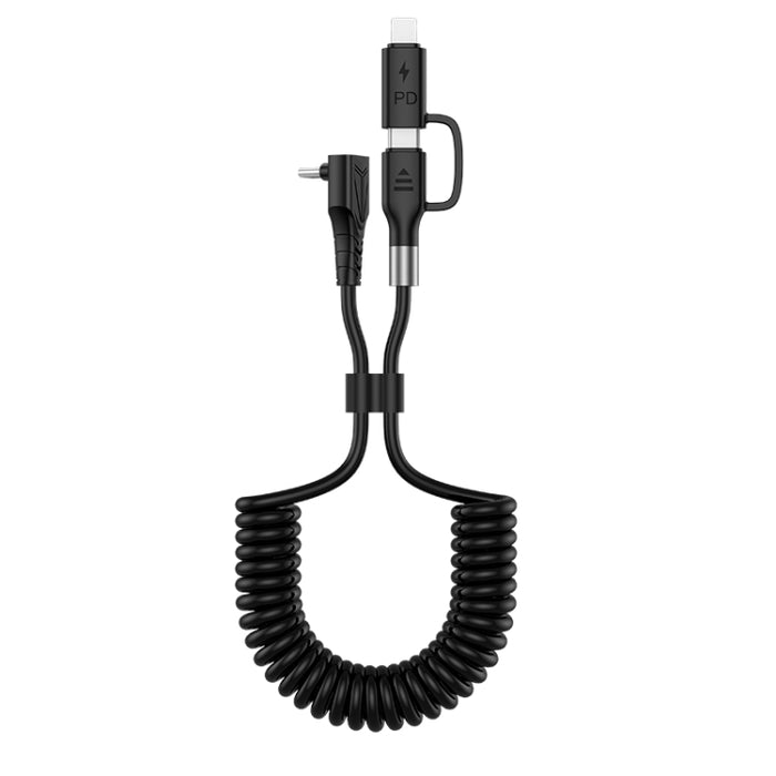 Cable de datos de carga con resorte en codo, longitud: 1,5 m