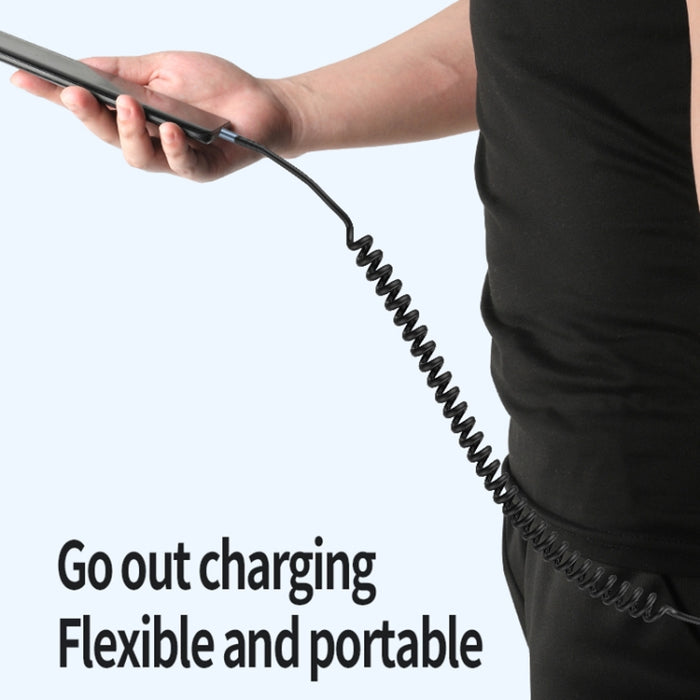 Cable de datos de carga con resorte en codo, longitud: 1,5 m