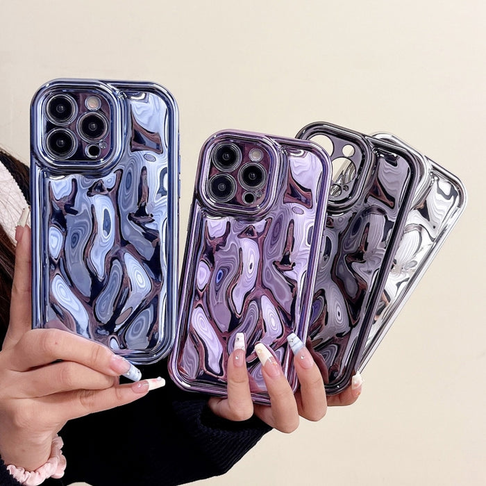 Caja de teléfono de TPU con textura de meteorito de galvanoplastia