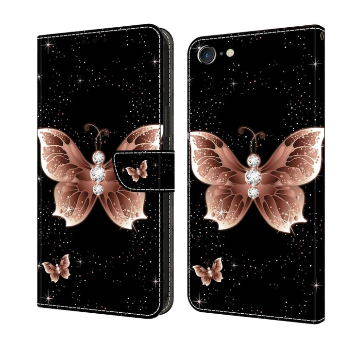 Funda protectora de cuero para teléfono Crystal 3D a prueba de golpes, For iPhone X / XS, For iPhone XR, For iPhone XS Max, For iPhone 6 Plus / 7 Plus / 8 Plus, For iPhone 6 / 7