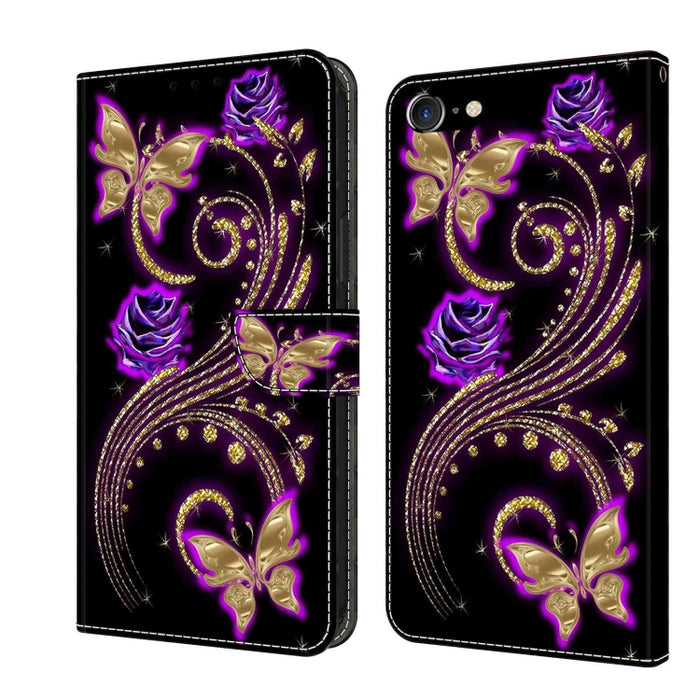 Funda protectora de cuero para teléfono Crystal 3D a prueba de golpes, For iPhone X / XS, For iPhone XR, For iPhone XS Max, For iPhone 6 Plus / 7 Plus / 8 Plus, For iPhone 6 / 7