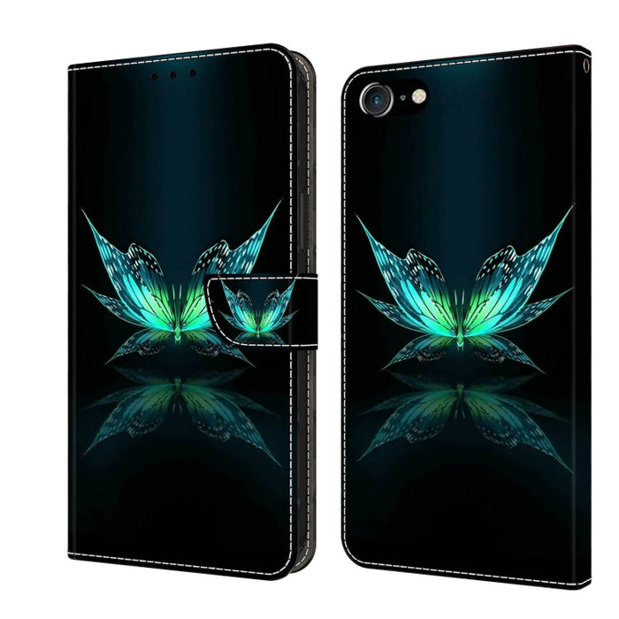 Funda protectora de cuero para teléfono Crystal 3D a prueba de golpes, For iPhone X / XS, For iPhone XR, For iPhone XS Max, For iPhone 6 Plus / 7 Plus / 8 Plus, For iPhone 6 / 7