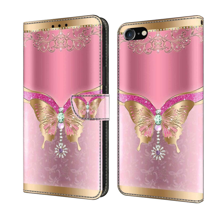 Funda protectora de cuero para teléfono Crystal 3D a prueba de golpes, For iPhone X / XS, For iPhone XR, For iPhone XS Max, For iPhone 6 Plus / 7 Plus / 8 Plus, For iPhone 6 / 7