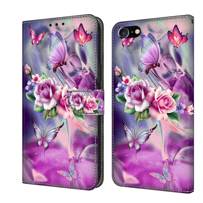 Funda protectora de cuero para teléfono Crystal 3D a prueba de golpes, For iPhone X / XS, For iPhone XR, For iPhone XS Max, For iPhone 6 Plus / 7 Plus / 8 Plus, For iPhone 6 / 7