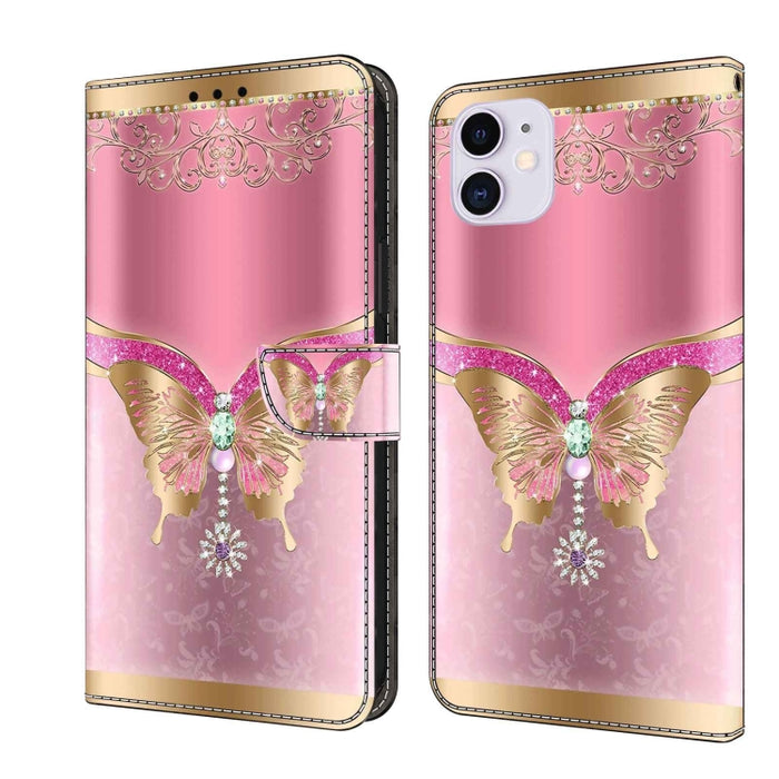 Funda protectora de cuero para teléfono Crystal 3D a prueba de golpes, For iPhone 12 mini / 13 mini, For iPhone 12 / 12 Pro, For iPhone 11 Pro Max, For iPhone 11, For iPhone 11 Pro