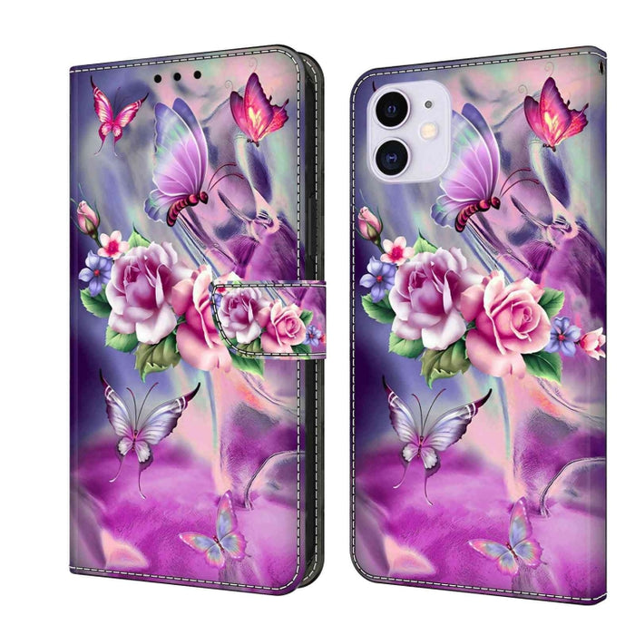 Funda protectora de cuero para teléfono Crystal 3D a prueba de golpes, For iPhone 12 mini / 13 mini, For iPhone 12 / 12 Pro, For iPhone 11 Pro Max, For iPhone 11, For iPhone 11 Pro