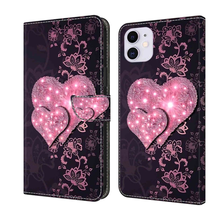 Funda protectora de cuero para teléfono Crystal 3D a prueba de golpes, For iPhone 12 mini / 13 mini, For iPhone 12 / 12 Pro, For iPhone 11 Pro Max, For iPhone 11, For iPhone 11 Pro