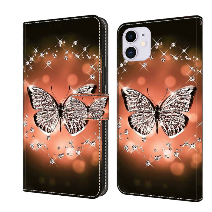 Funda protectora de cuero para teléfono Crystal 3D a prueba de golpes, For iPhone 12 mini / 13 mini, For iPhone 12 / 12 Pro, For iPhone 11 Pro Max, For iPhone 11, For iPhone 11 Pro