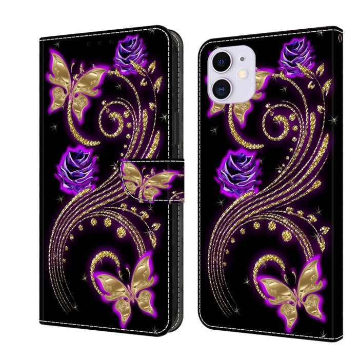 Funda protectora de cuero para teléfono Crystal 3D a prueba de golpes, For iPhone 12 mini / 13 mini, For iPhone 12 / 12 Pro, For iPhone 11 Pro Max, For iPhone 11, For iPhone 11 Pro