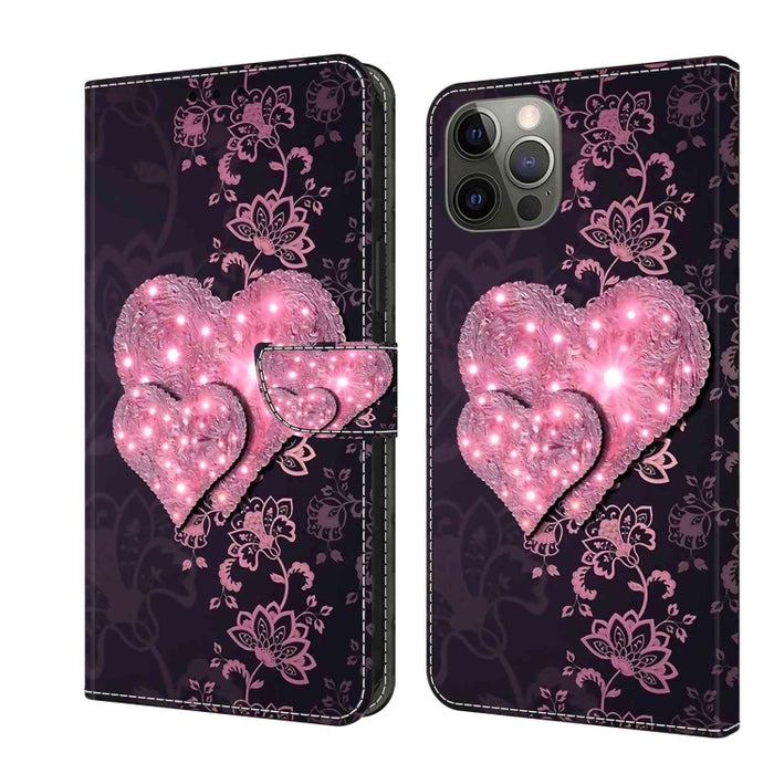 Funda protectora de cuero para teléfono Crystal 3D a prueba de golpes, For iPhone 12 mini / 13 mini, For iPhone 12 / 12 Pro, For iPhone 11 Pro Max, For iPhone 11, For iPhone 11 Pro