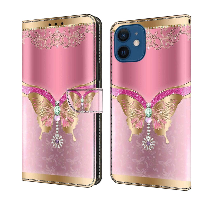 Funda protectora de cuero para teléfono Crystal 3D a prueba de golpes, For iPhone 12 mini / 13 mini, For iPhone 12 / 12 Pro, For iPhone 11 Pro Max, For iPhone 11, For iPhone 11 Pro