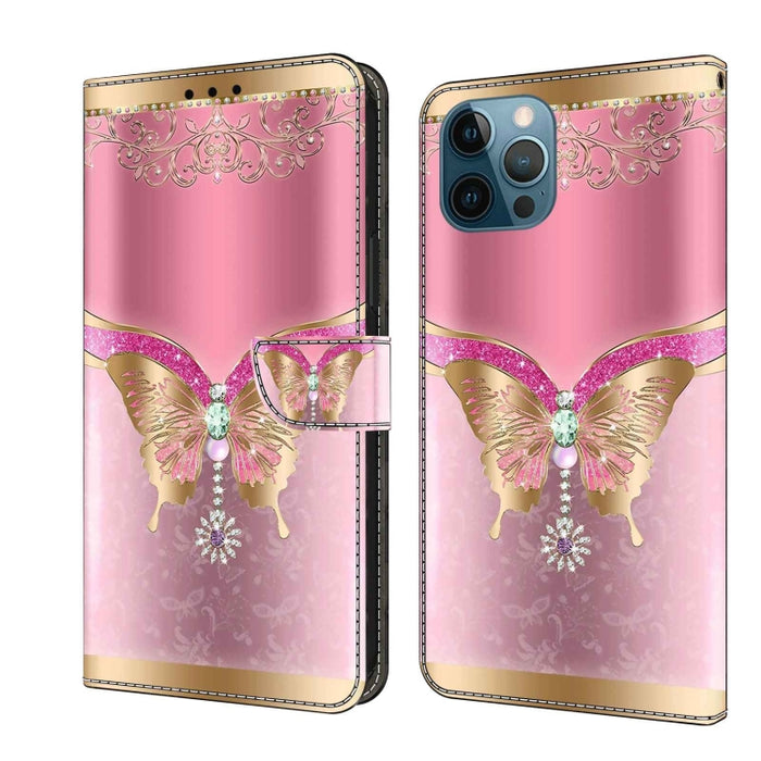 Funda protectora de cuero para teléfono Crystal 3D a prueba de golpes, For iPhone 15 Plus, For iPhone 14 Pro Max, For iPhone 15, For iPhone 12 Pro Max / 13 Pro Max, For iPhone 13 Pro