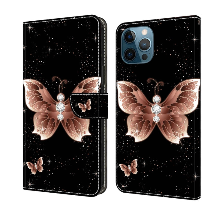 Funda protectora de cuero para teléfono Crystal 3D a prueba de golpes, For iPhone 15 Plus, For iPhone 14 Pro Max, For iPhone 15, For iPhone 12 Pro Max / 13 Pro Max, For iPhone 13 Pro